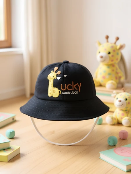 Royalfashion Dziecięcy Kapelusz typu Bucket "Wesołe Naszywki"