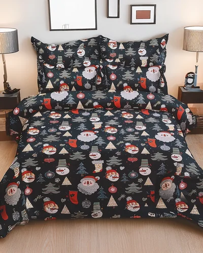 Royalfashion Pościel świąteczna 160x200 komplet 3-CZĘŚCI