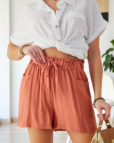 Royalfashion Wiskozowe krótkie spodenki damskie