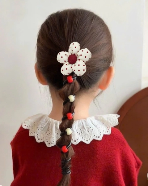 Royalfashion Гумка для волосся спіральна з маленькою квіткою Blossom Coil