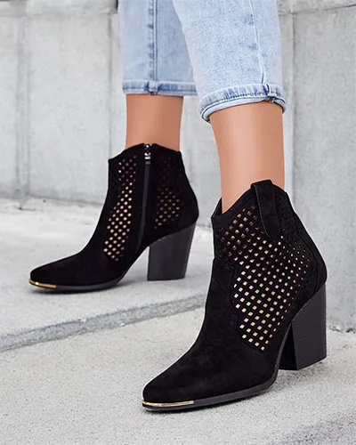 Royalfashion Damskie botki ażurowe Tonnet