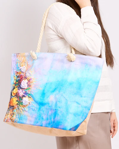 Royalfashion Duża torba materiałowa z printem