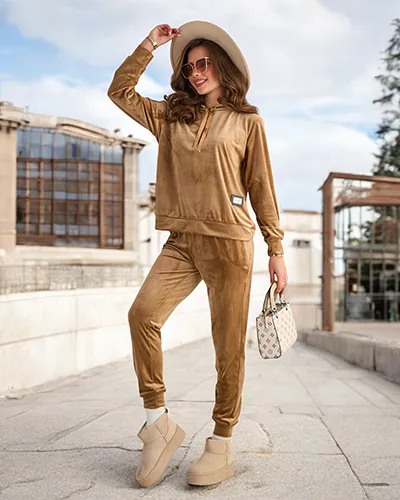 Royalfashion Damski komplet a'la welur