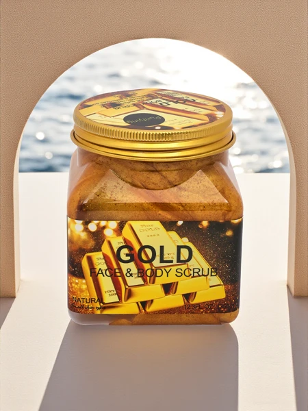 Aurelia Gold Scrub do twarzy i ciała, odżywczy peeling 300ml