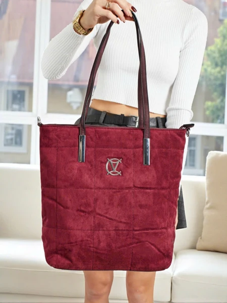 Torebka damska shopper eko zamszowa Caryenne