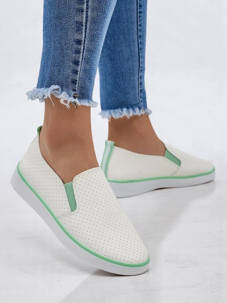 Royalfashion Ażurowe damskie półbuty slip on Kassias