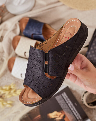 Royalfashion Damskie klapki na płaskiej podeszwie Mino