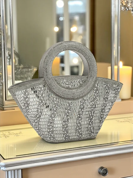 Mała torebka damska z cyrkoniami Sparkle Queen