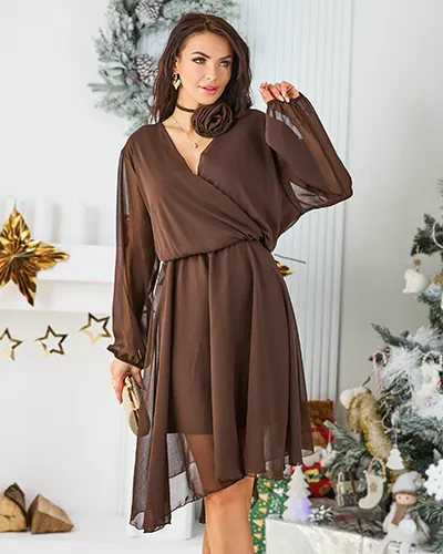 Royalfashion Klasyczna damska sukienka do kolana