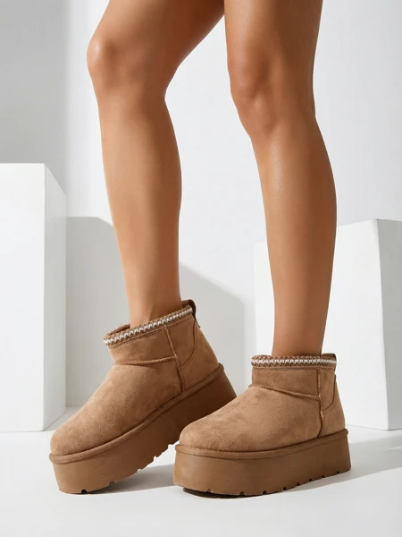 Royalfashion Krótkie buty a'la śniegowce damskie Xoalla