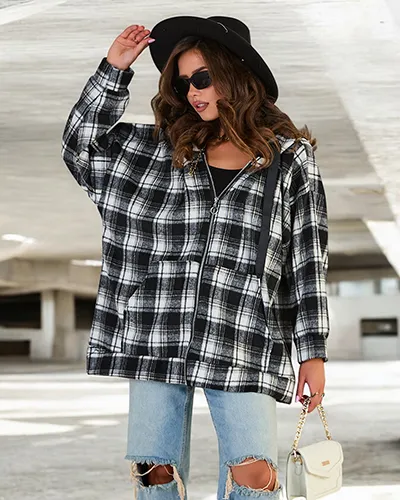 Royalfashion Damski płaszcz typu koszula