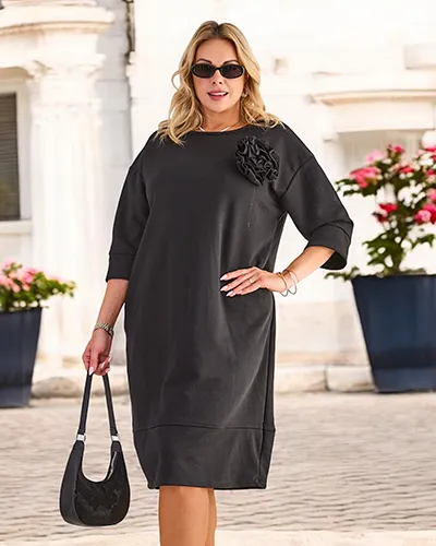 Royalfashion Damska sukienka swetrowa PLUS SIZE