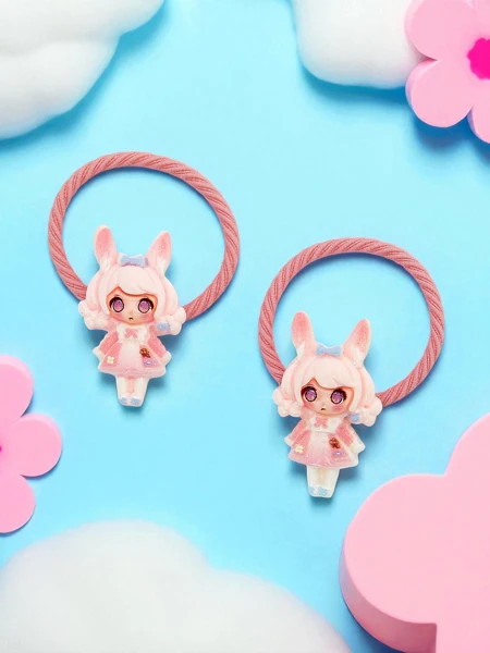 Gumki do włosów Bambina Rosetta z motywem lalki