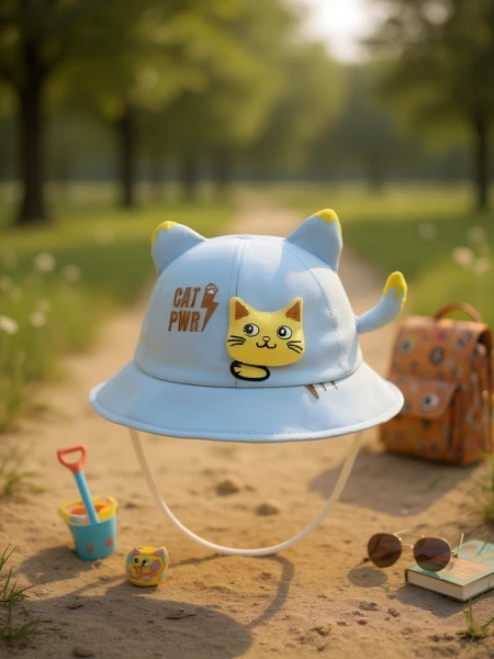 Royalfashion Dziecięcy Kapelusz typu Bucket "Wesołe Naszywki"