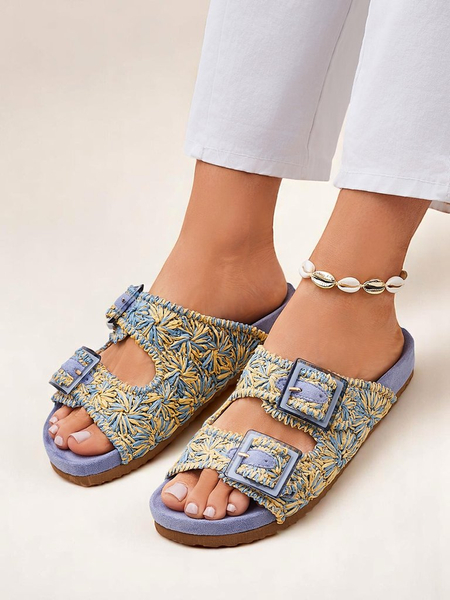 Royalfashion Klapki damskie z klamerkami Samorra