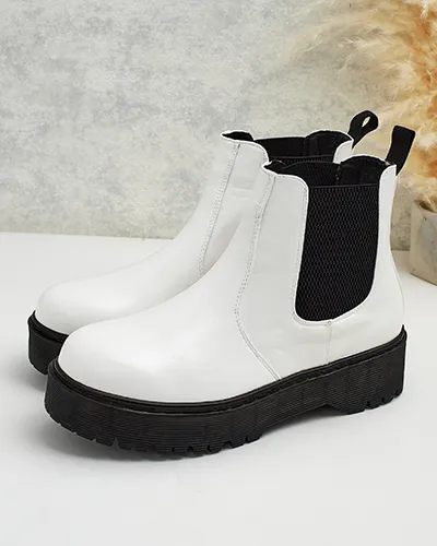 Royalfashion Botki damskie eko skórzane Movitas