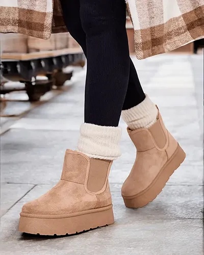 Royalfashion Krótkie buty a'la śniegowce damskie Nomas