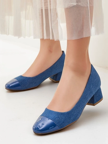 Royalfashion Czółenka damskie na niskim słupku Penolle