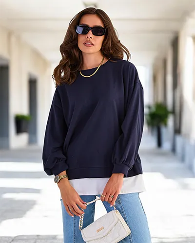 Royalfashion Bawełniana cienka bluza damska