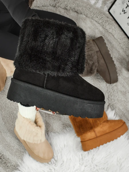 Buty a'la śniegowce damskie z futerkiem Irelle