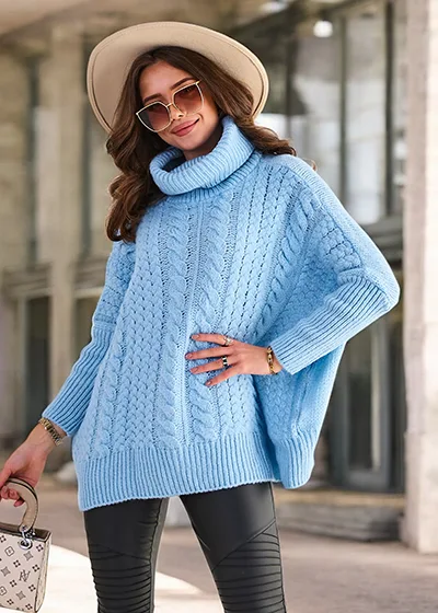 Royalfashion Damski sweter z golfem