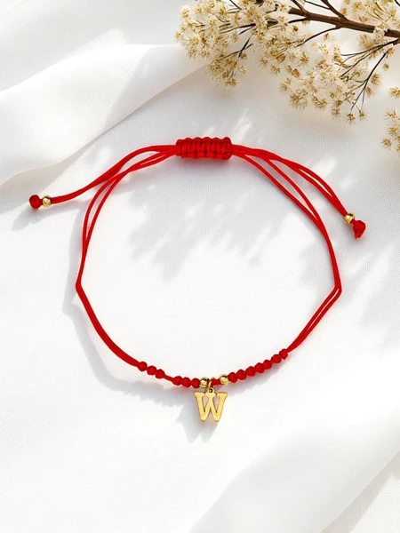 Bransoletka damska z literką "W" Wanderlust