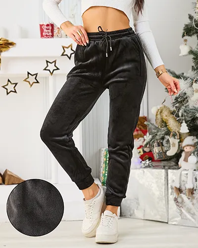 Royalfashion Ocieplane spodnie dresowe damskie