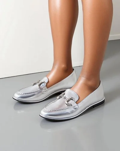 Royalfashion Mokasyny damskie Metalla