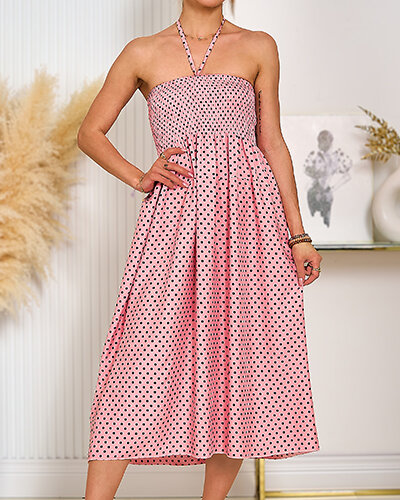 Royalfashion Damska sukienka do kolana w kropki