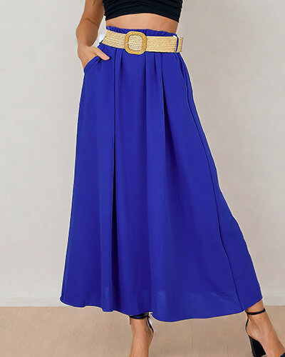 Royalfashion Жіноча спідниця міді з поясом