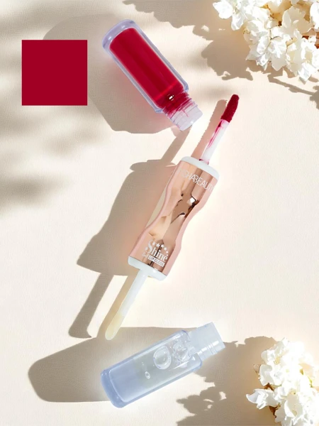 Pomadka do ust i bezbarwny błyszczyk 2w1 Russian Red