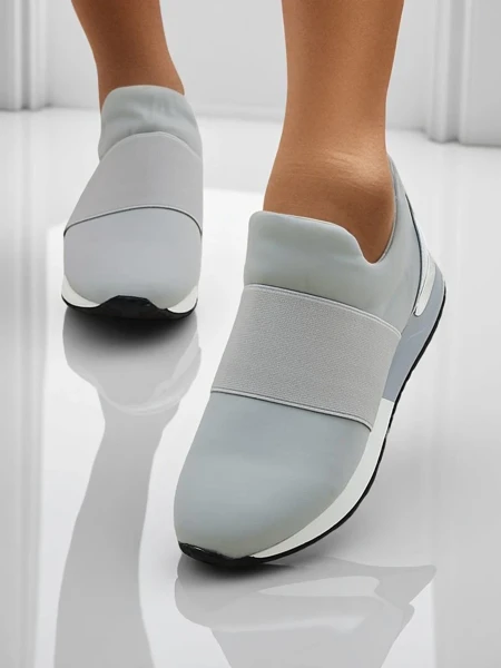 Жіночі sneakersy Selene Grigio плоска підошва голубиний сірий модний стиль