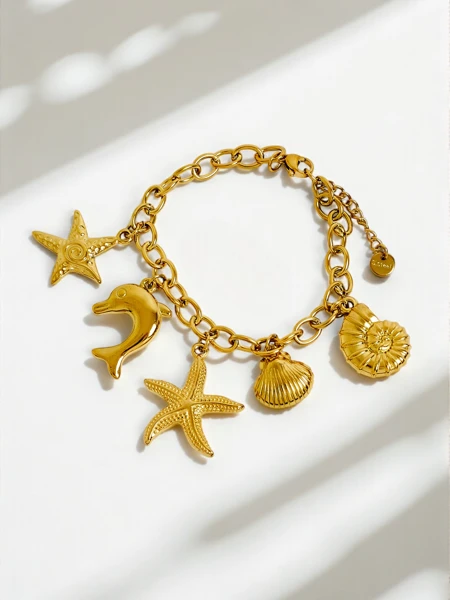 Bransoletka Sea View –z charmsami morskimi