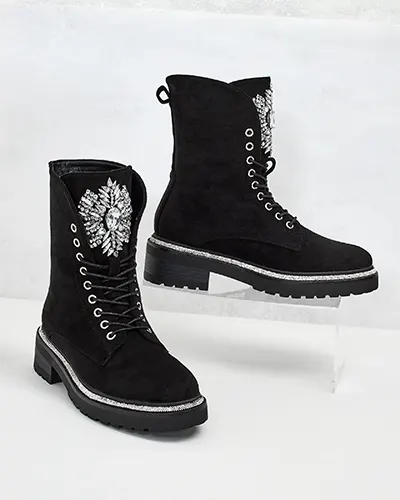 Royalfashion Damskie wysokie botki typu workery Sinno