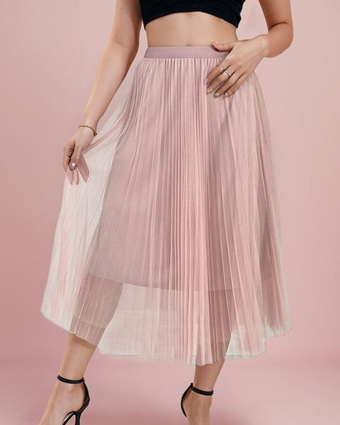 Royalfashion Damska dwuwarstwowa spódnica midi