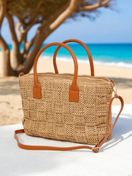 Royalfashion Duża słomiana torebka damska Aureliana Savio