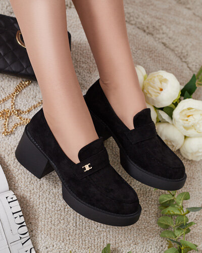 Royalfashion Półbuty damskie na wysokim słupku Pegorami