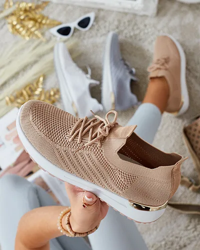 Royalfashion Damskie materiałowe buty sportowe Amgen