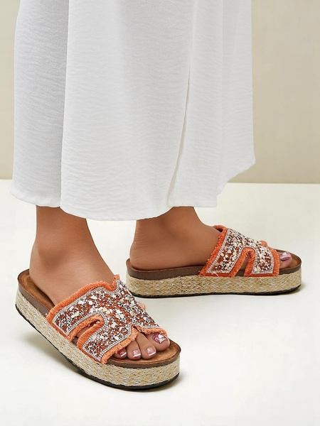 Royalfashion Klapki damskie z ozdobami Candy Candy