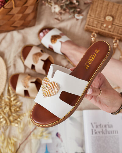 Royalfashion Damskie klapki na płaskiej podeszwie Ortyca