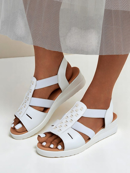 Royalfashion Damskie sandały na niskim koturnie Sora