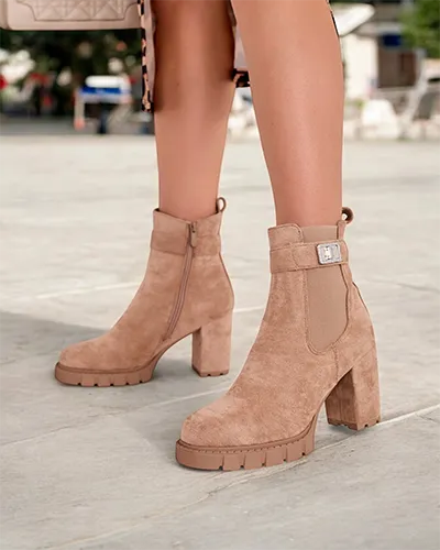 Royalfashion Botki damskie na słupku Effo