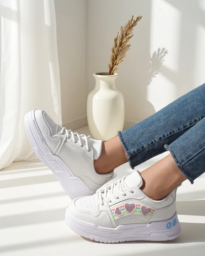 Royalfashion Sneakersy damskie z brokatem Samoles