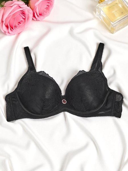 Royalfashion Damski biustonosz push- up z koronką Romance Push-Up