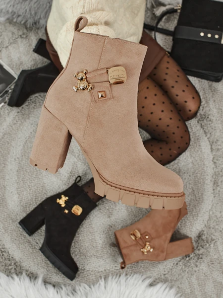 Ботильйони жіночі еко замшеві на підборах Bearr