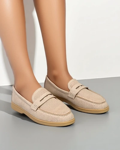 Royalfashion Ażurowe mokasyny damskie Sierros