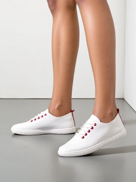 Royalfashion Damskie eko skórzane trampki Tonete