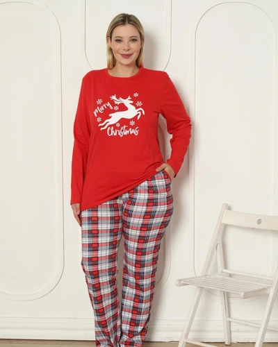 Royalfashion Різдвяні бавовняні жіночі піжами РОЗМІР ПЛЮС
