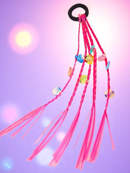 Royalfashion Doczepiane warkoczyki na gumce z muszelkami