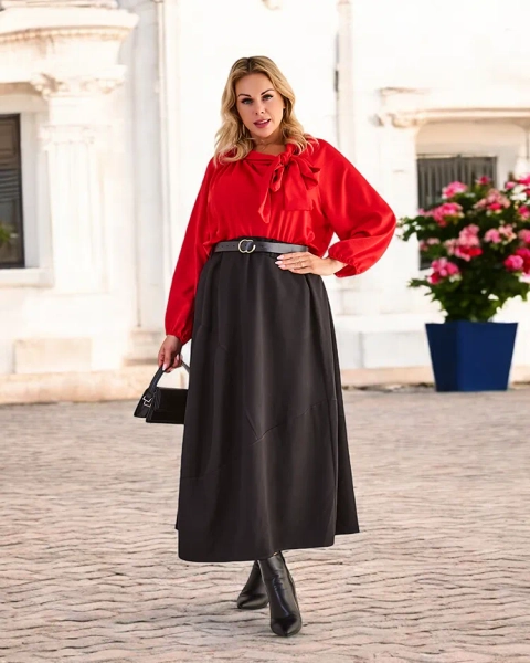 Royalfashion Damska spódnica midi PLUS SIZE